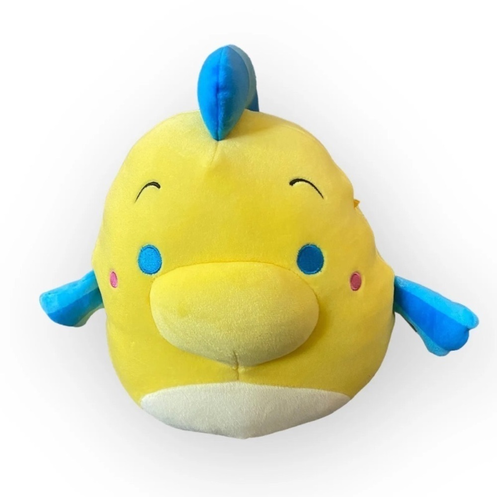 Squishmallows 10" Disney The Little Mermaid Flounder Fish Kellytoy Plush Toy NEW